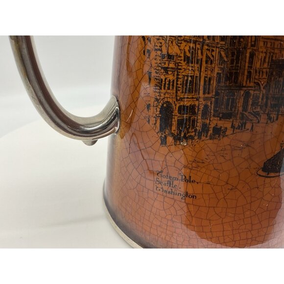 Ridgeway Pottery Pitcher Made for the Bon Mache in Seattle Unique NW Collectible - Picture 7 of 14